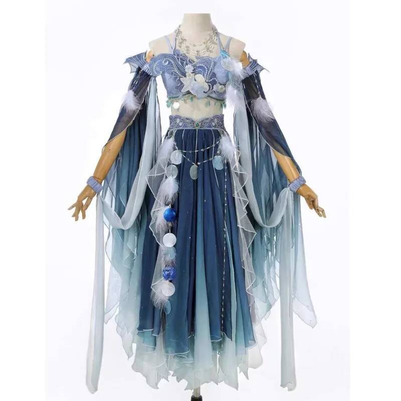 Embroidery Dress - Экзотическое синее платье с богатой вышивкой