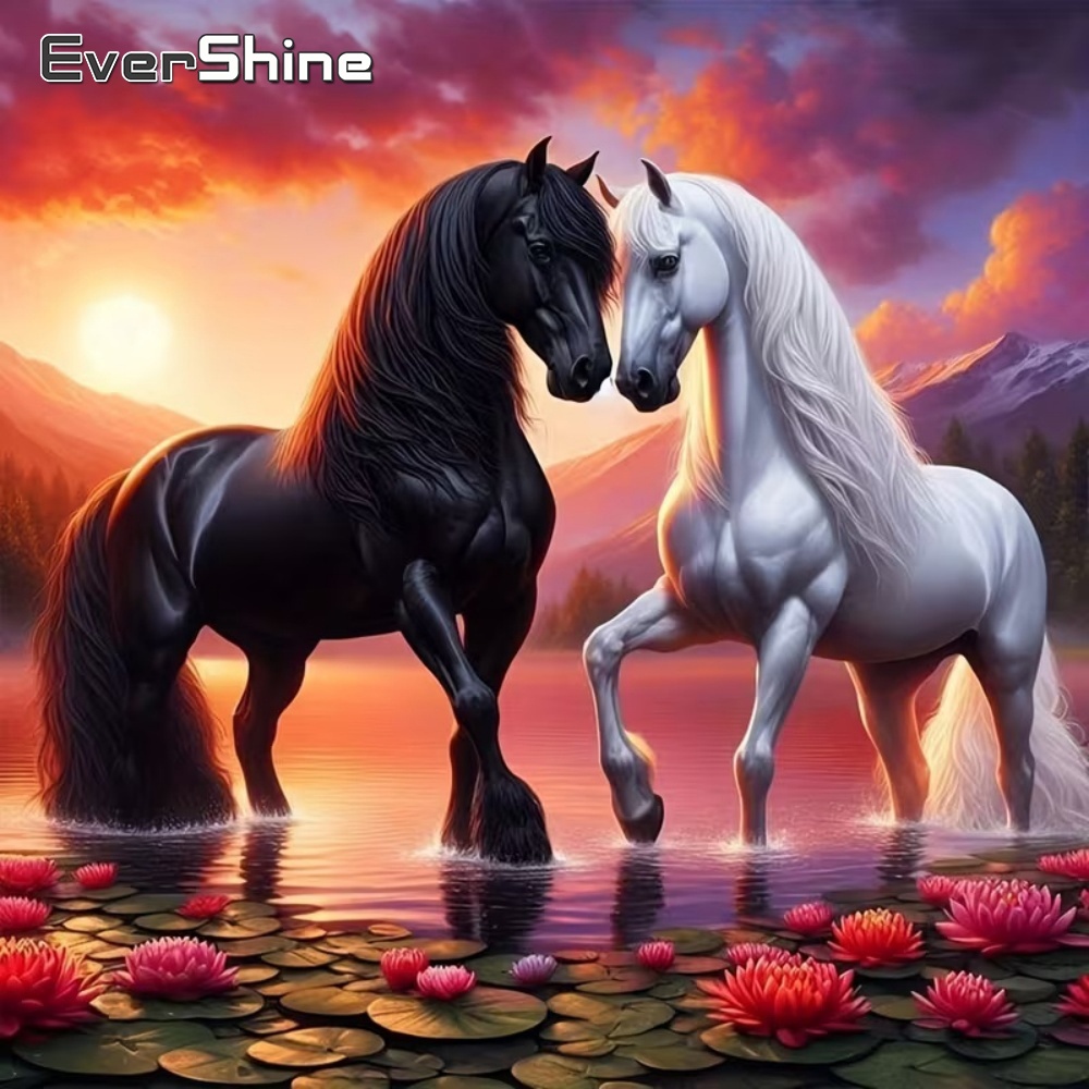 Embroidery Cross Stitch Patterns - Алмазная мозаика Evershine с изображением животных: