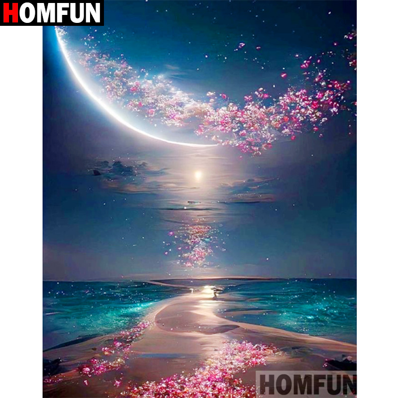 Embroidery Cross Stitch Patterns - HOMFUN 5D Алмазный узор со стразами