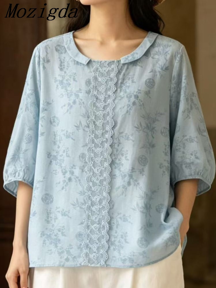 Embroidery Artist - Летняя шифоновая блузка с художественной вышивкой,
