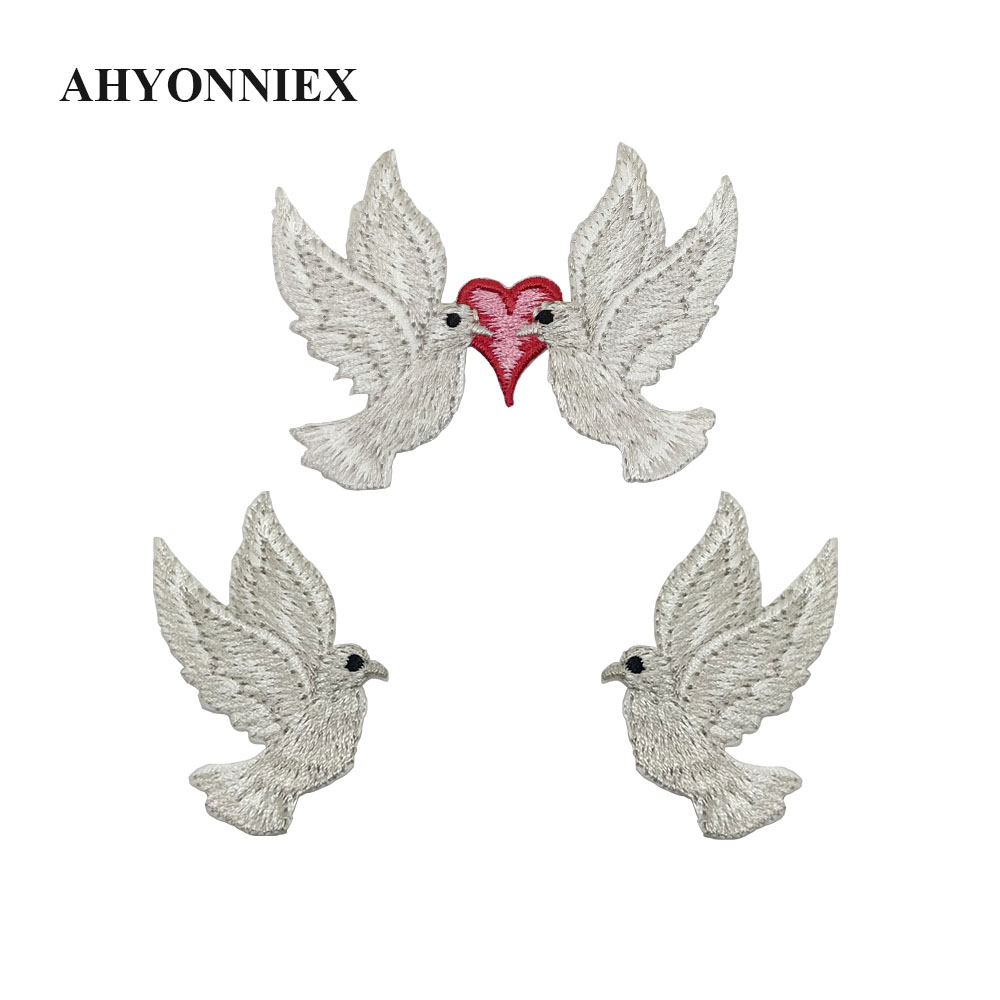 Embroidery Cream - Высококачественная Белая Вышивка голубей AHYONNIEX, симпатичная