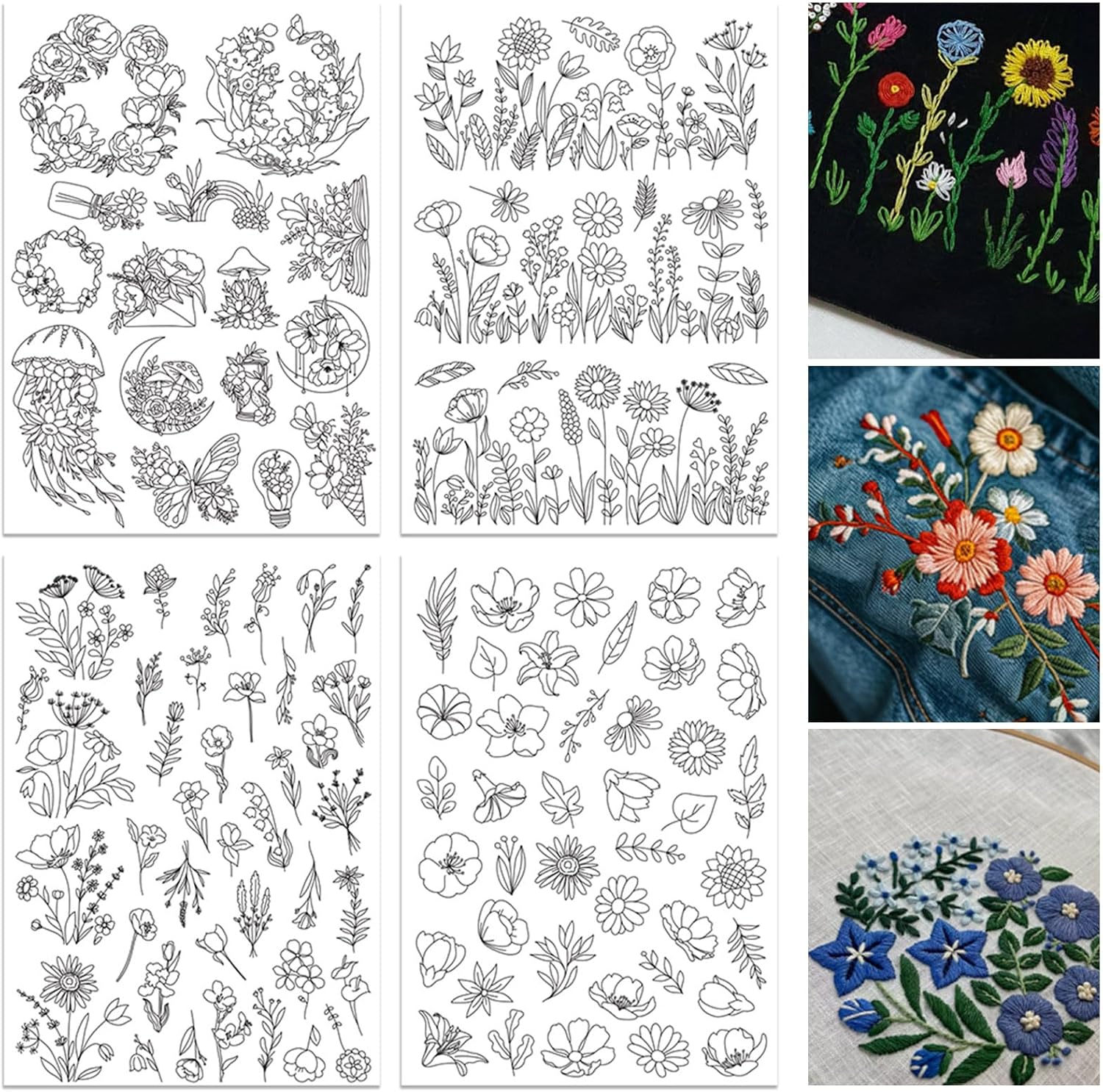 ORIGACH 4 листа водорастворимы – обзор и цена Embroidery Design Patterns Flowers