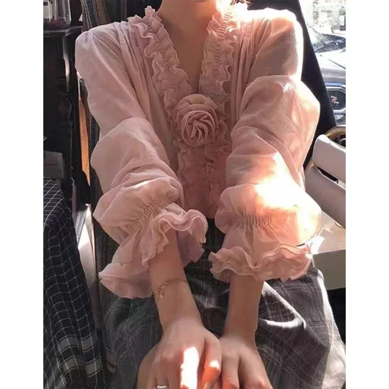 Женская рубашка с длинным рука – обзор и цена Embroidery Roses