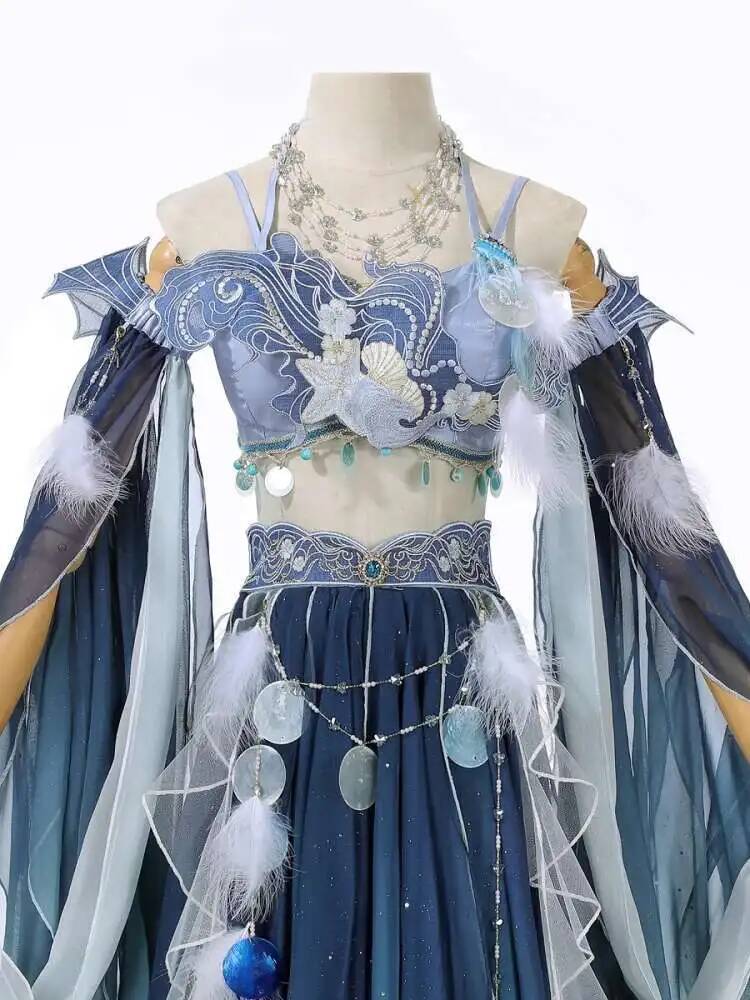 Экзотическое синее платье с бо – обзор и цена Embroidery Dress