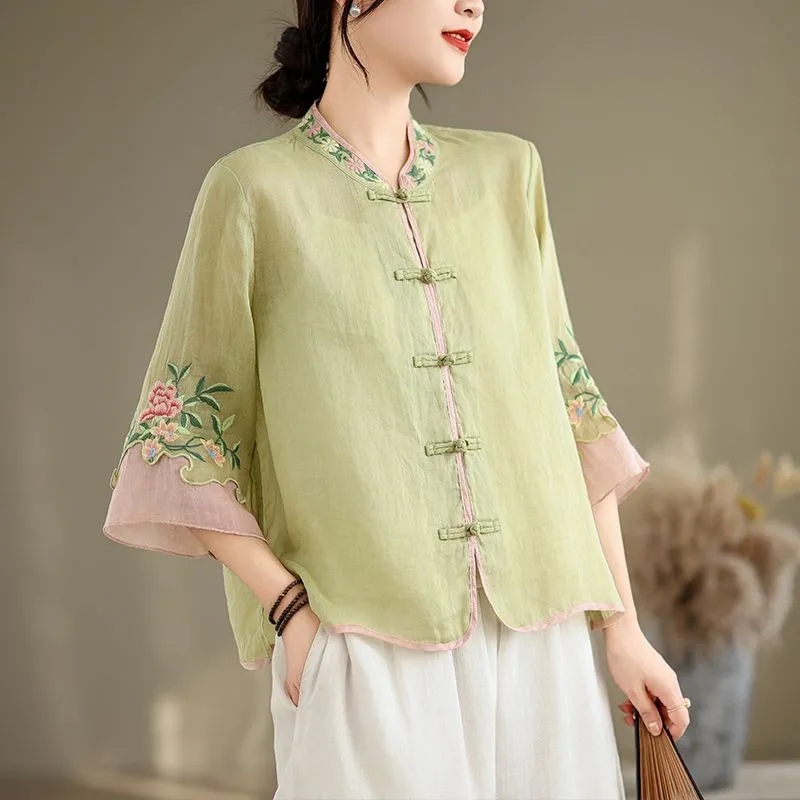 Летняя женская рубашка-кардига – обзор и цена Embroidery Cardigan