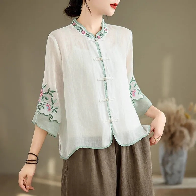 Летняя женская рубашка-кардига – обзор и цена Embroidery Cardigan