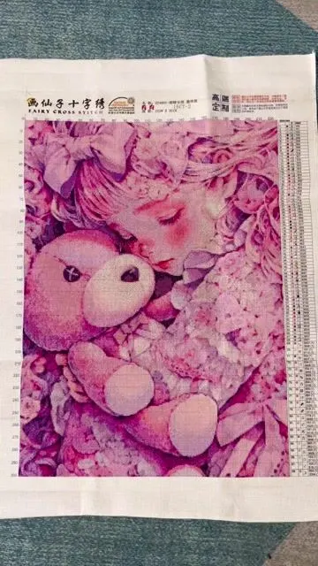 ZZ4801 «Милая спящая девушка»  – обзор и цена Embroidery Cross Stitch Patterns