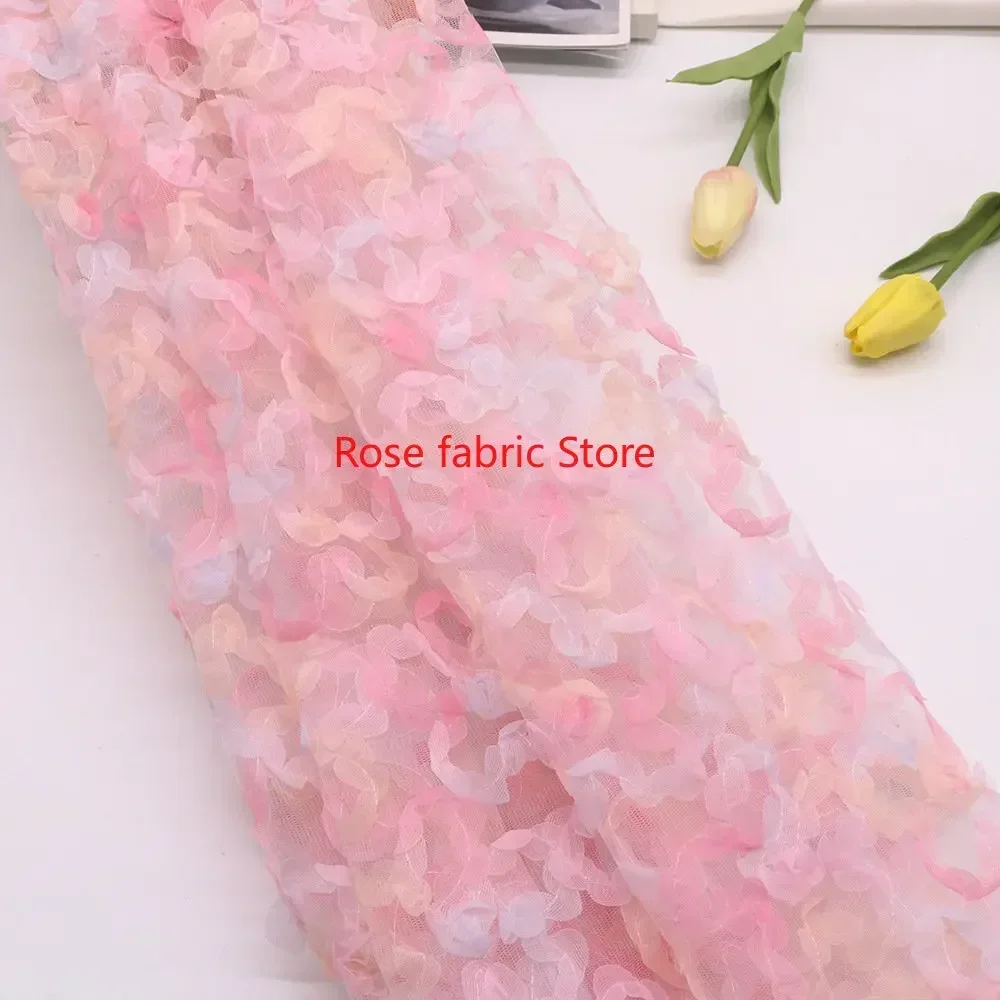 Градиентная шифоновая ткань с  – обзор и цена Embroidery Roses