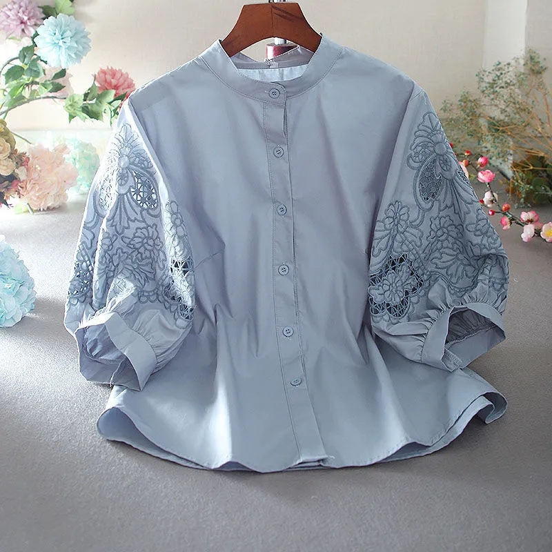 Лето 2025 г., рубашка из чисто – обзор и цена Embroidery On Shirt