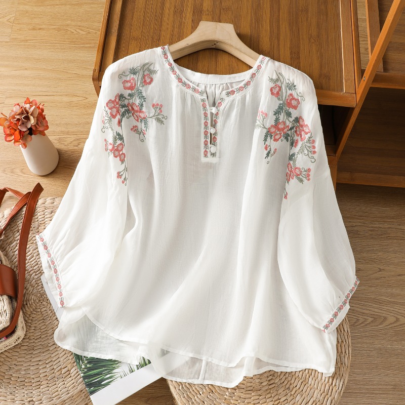 Женская одежда в китайском сти – обзор и цена Embroidery On Shirt