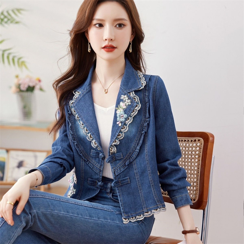 Джинсовый костюм, повседневная – обзор и цена Embroidery Cardigan