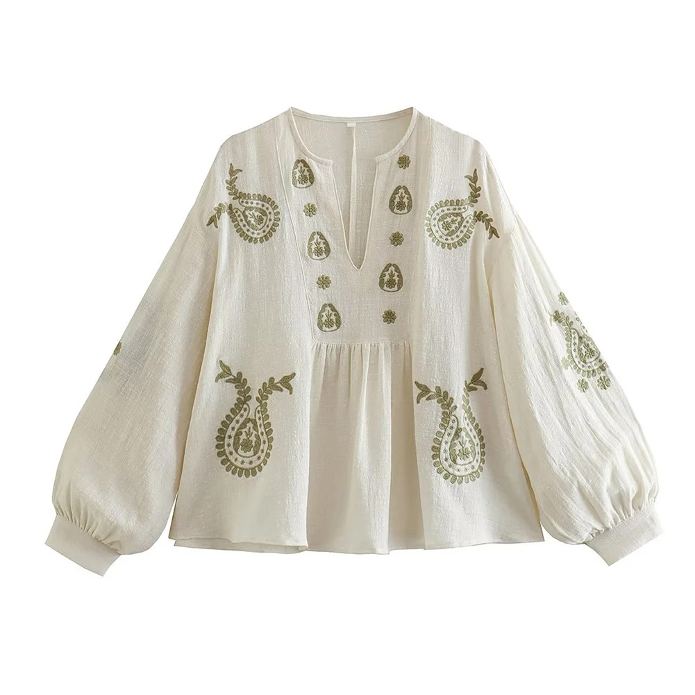 Женская новая свободная хлопко – обзор и цена Embroidery On Shirt
