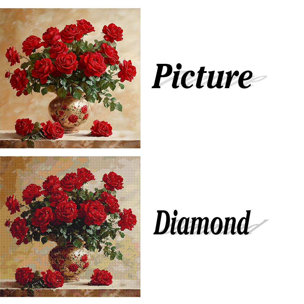 Роза Алмазная картина Полный к – обзор и цена Embroidery Roses