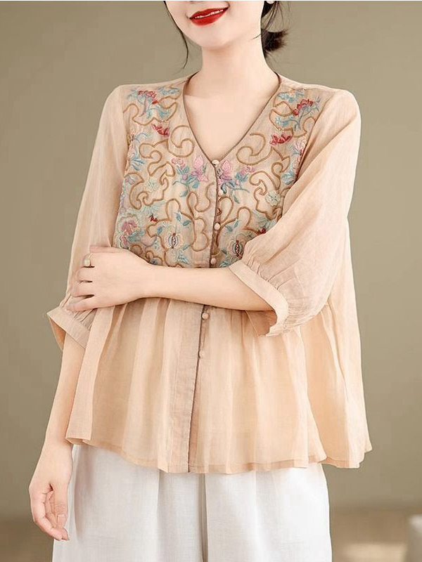 Новая летняя женская рубашка-к – обзор и цена Embroidery Cardigan
