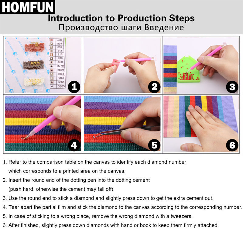 Алмазная живопись HOMFUN, карт – обзор и цена Embroidery Cross Stitch Patterns