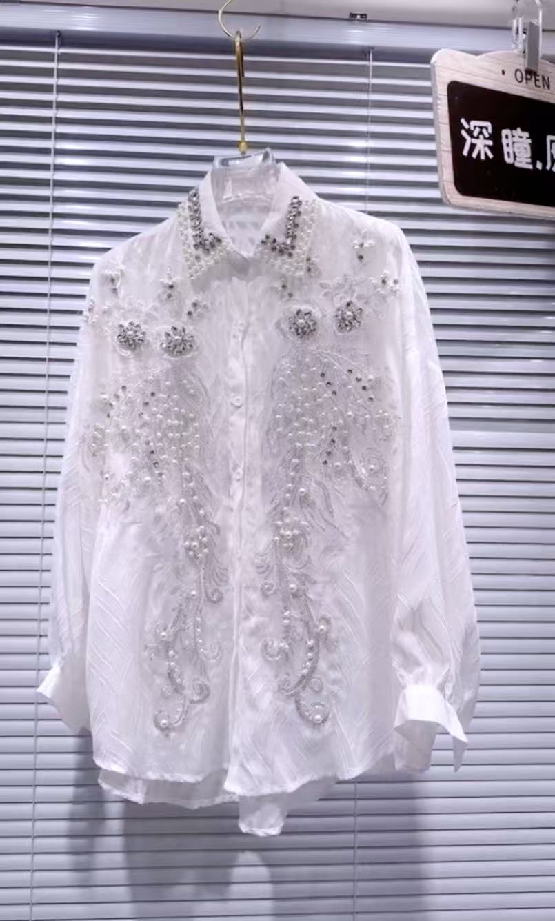 Новые блестящие жемчужные руба – обзор и цена Embroidery On Shirt