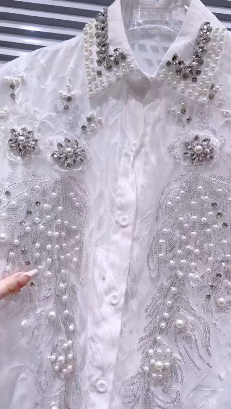 Новые блестящие жемчужные руба – обзор и цена Embroidery On Shirt