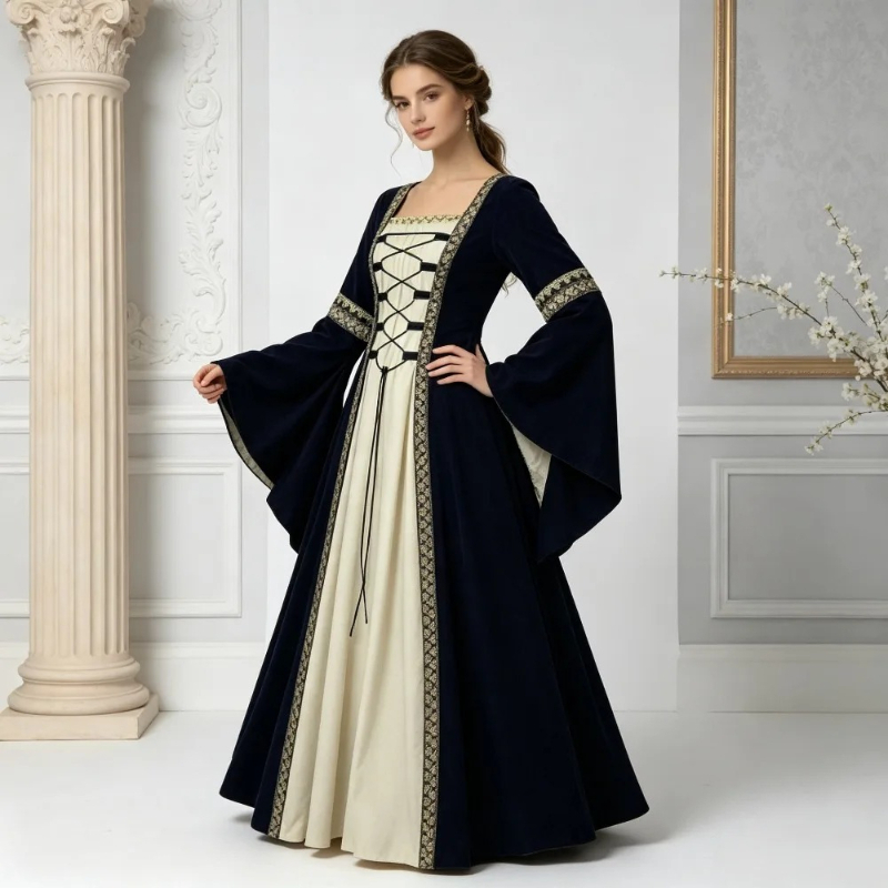 Винтажное европейское платье в – обзор и цена Embroidery Dress