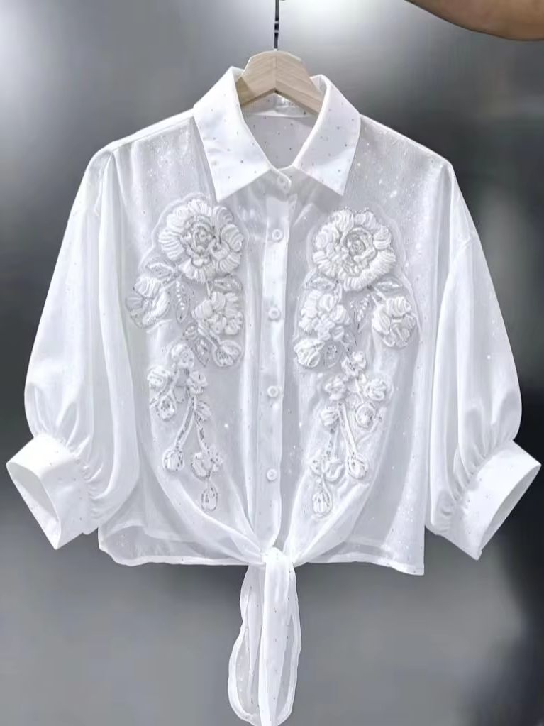 Уникальные блестящие блузки с  – обзор и цена Embroidery Cardigan