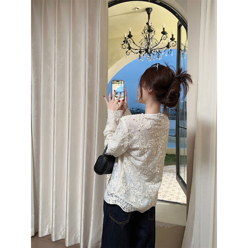 Модная трехмерная кружевная ру – обзор и цена Embroidery Cardigan