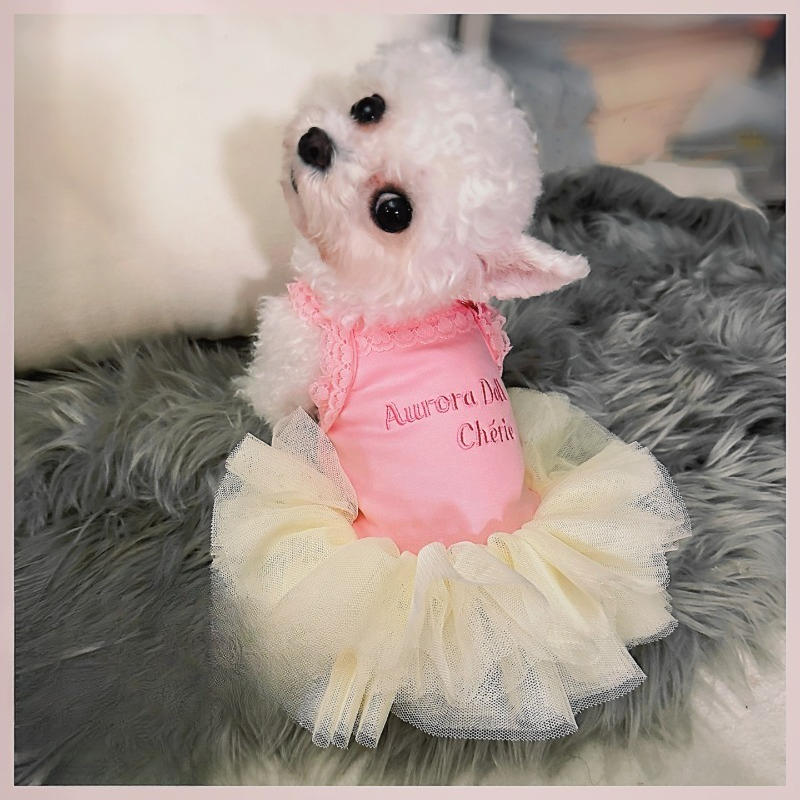 Розовое кружевное платье-туту  – обзор и цена Embroidery Cream