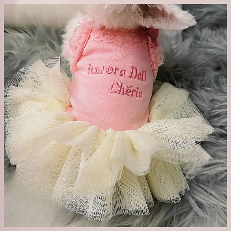 Розовое кружевное платье-туту  – обзор и цена Embroidery Cream