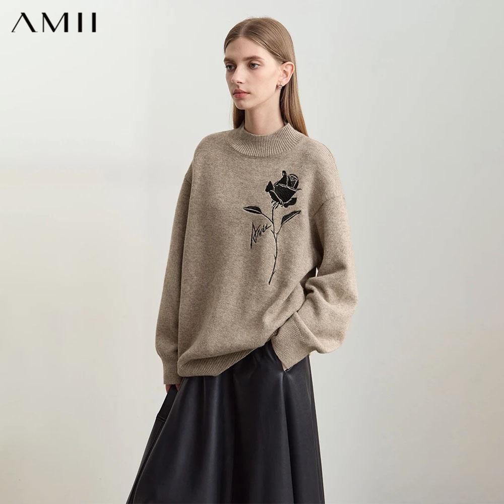Свитер Amii для женщин на осен – обзор и цена Embroidery Roses