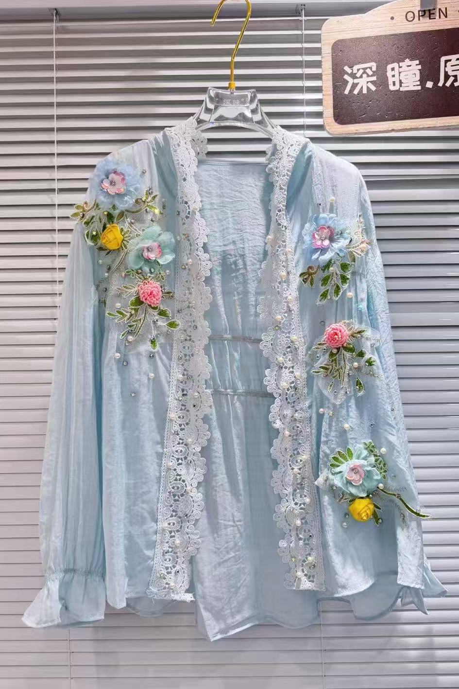 Дышащие хлопковые белые солнце – обзор и цена Embroidery Cardigan